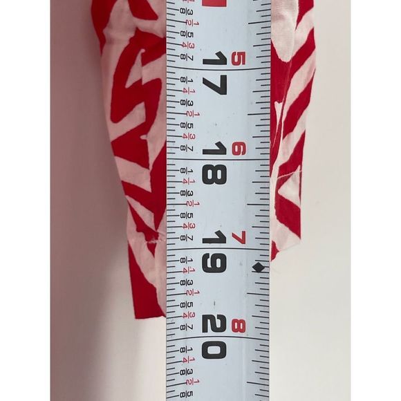 Talbots Tunic V Neck Beach Coverup Top Women Size Medium Red White Blue July 4th - Picture 3 of 12